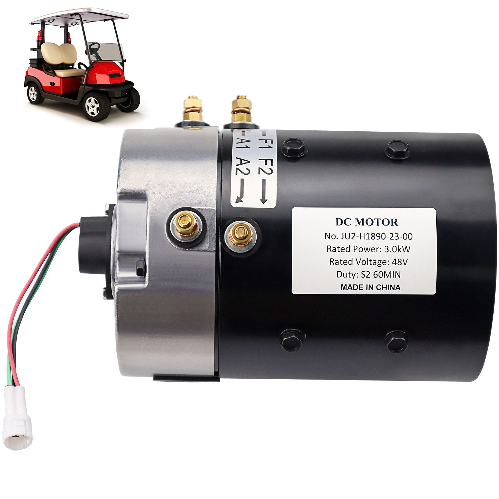 U2-H1890-23-00 Golf Cart Motor,48V DC Motor,Replacement for 2007~2016 Yamaha G29 Motor  JU2-H1890-21-00,JU2H18902300 JU2H18902100