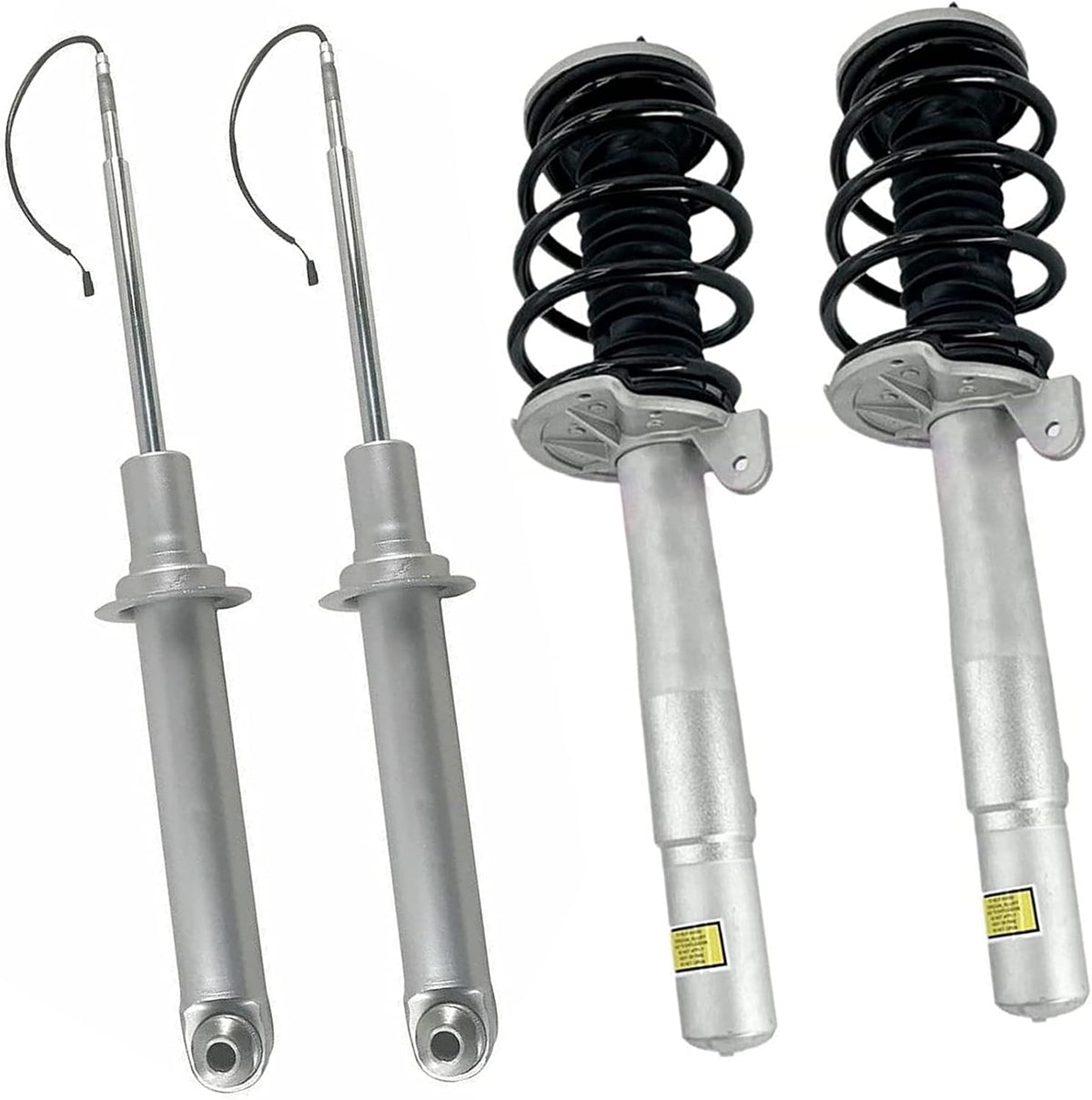Set of 4pcs Front Rear Shock Absorber Struts Assys w/EDC 31316785529, 37106782147 For BMW E65 E66 750i 760i 2001-2008