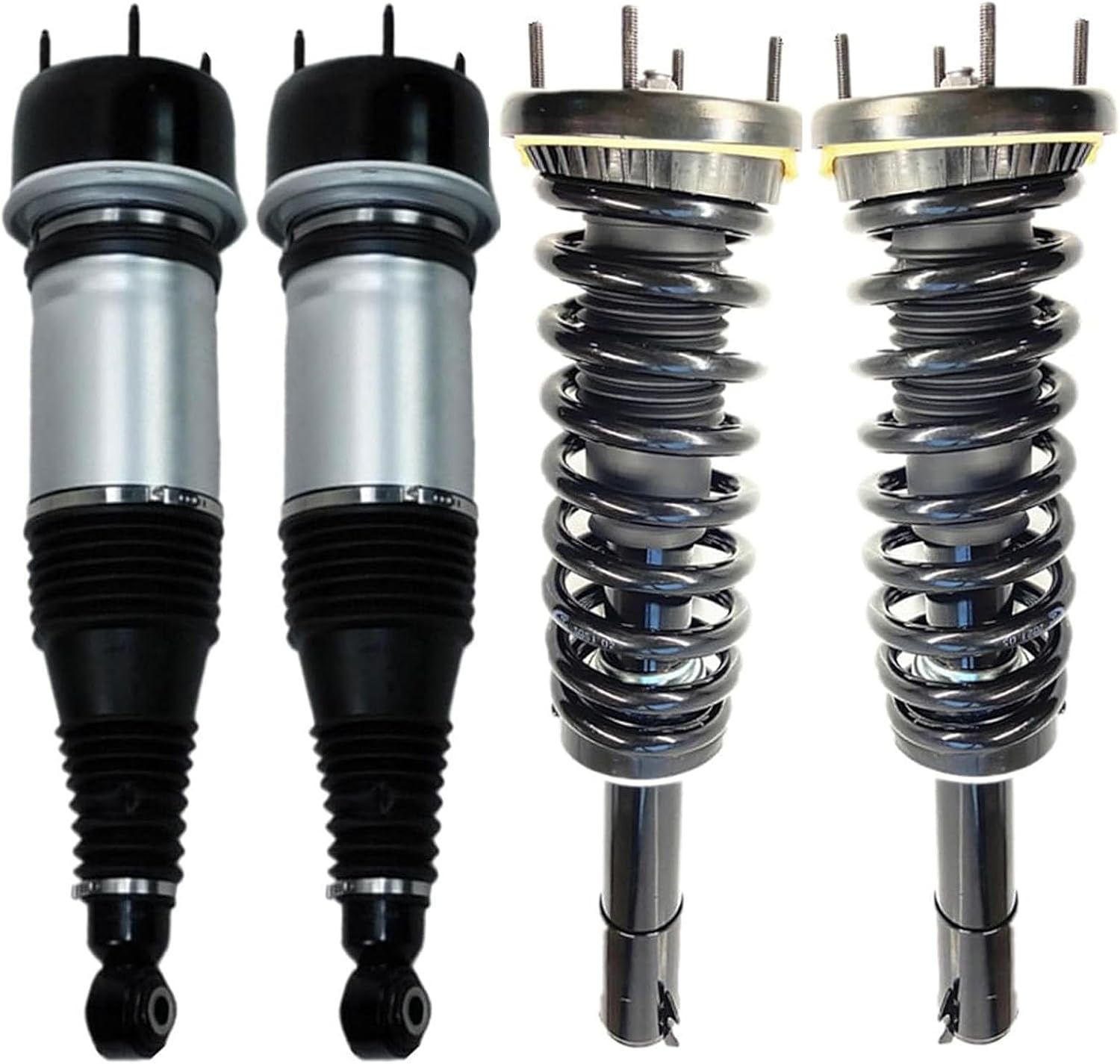 C2D18593 C2D11404 4PCS Front Rear Air Shock Struts w/Electronic Compatible with Jaguar XJ XJR X351 AWD 2010-2019