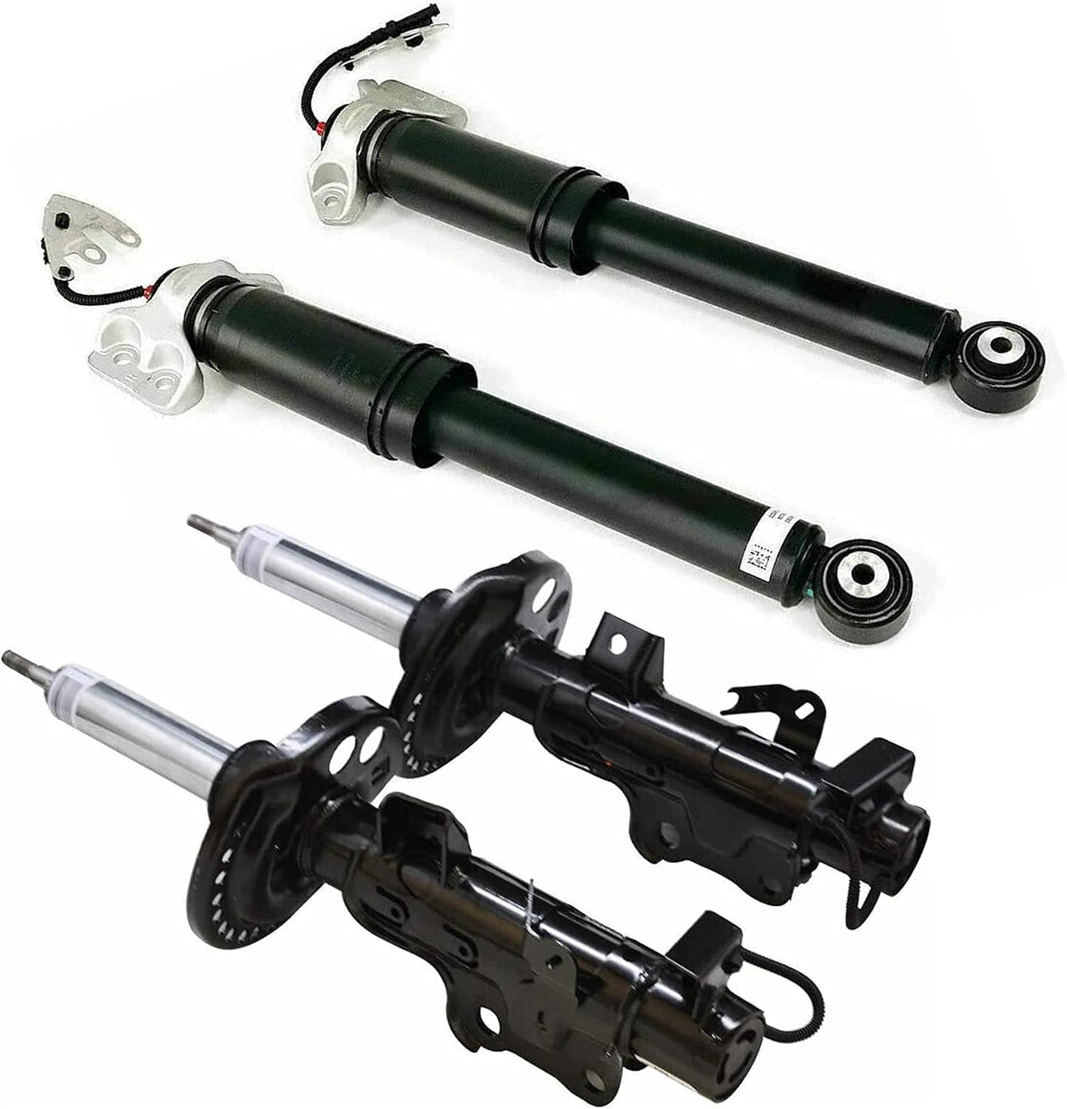 4PCS Front Rear Air Shock Absorbers w/Electric Struts For Cadillac CTS 2.0 3.6L 2014-2019 23142942, 23142943